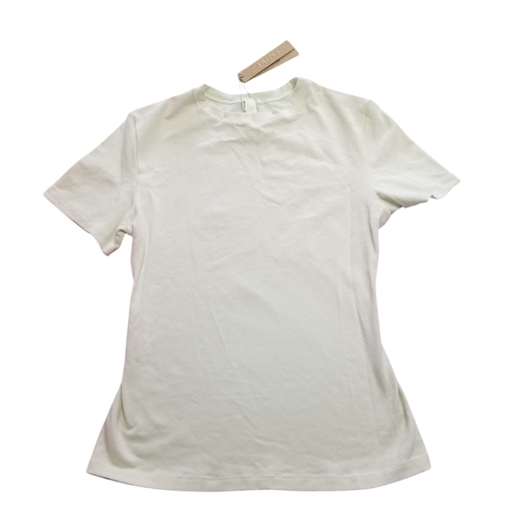 SKIMS COTTON JERSEY T SHIRT TOP Bone Small Short Sleeves SHIRT NWT - Picture 2 of 6